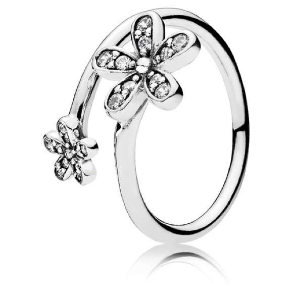 Pandora Dazzling Daisies Open Ring 191038CZ-56 - Picture 1 of 2